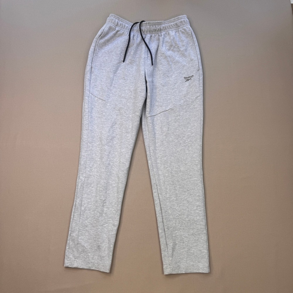 Reebok Mens Heather Gray Athletic Sweatpants Joggers Size S